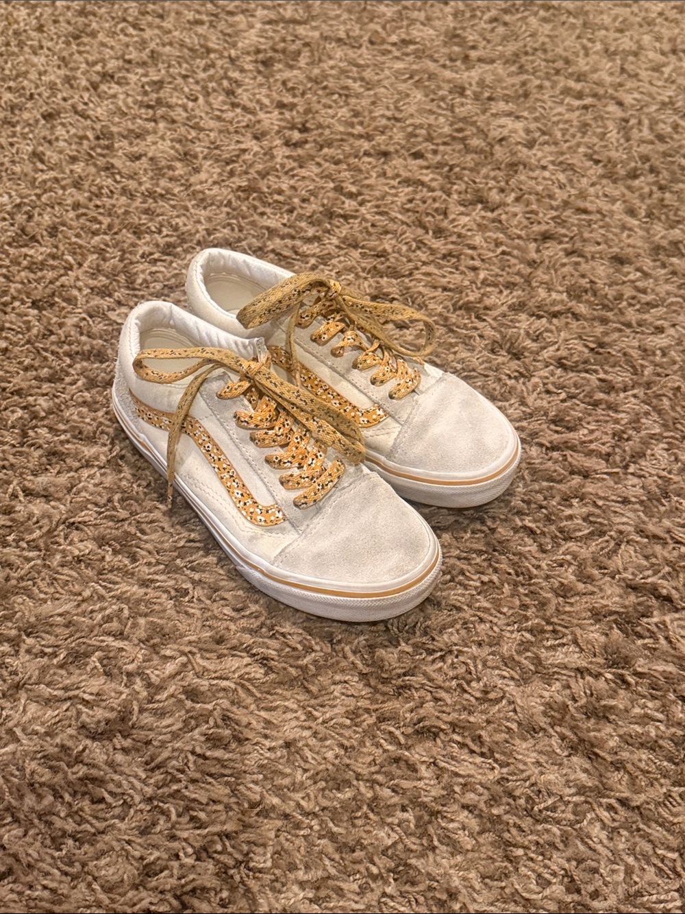Vans White Sneakers with floral Accents